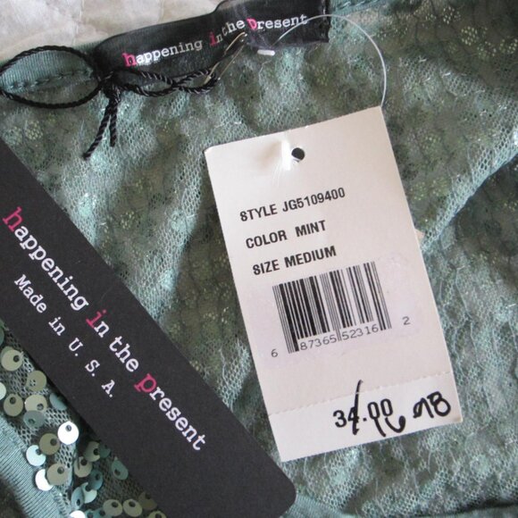 NWT H.I.P. HAPPENING IN THE PRESENT Sequin Drop Waist Tank Top – Med - Picture 5 of 7